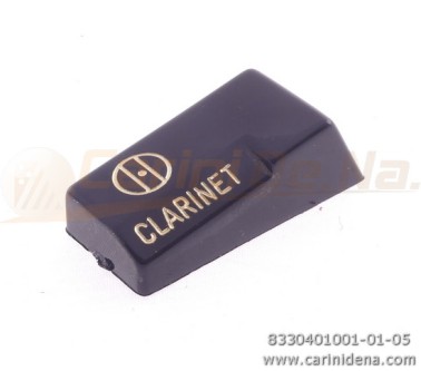 TASTINI REGISTRI SMUSSATI PLASTICA mm 18.2 X 38.8 X 13 LUCIDATI INCISI - MOD.001 CLARINET NERI/ORO