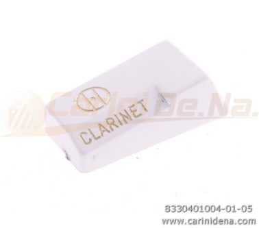 TASTINI REGISTRI SMUSSATI PLASTICA mm 18.2 X 38.8 X 13 LUCIDATI INCISI - MOD.001 CLARINET BIANCHI/ORO