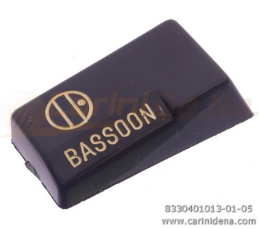TASTINI REGISTRI SMUSSATI PLASTICA mm 18.2 X 38.8 X 13 LUCIDATI INCISI - MOD.007 BASSON NERI/ORO