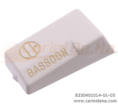 TASTINI REGISTRI SMUSSATI PLASTICA mm 18.2 X 38.8 X 13 LUCIDATI INCISI - MOD.007 BASSON BIANCHI/ORO