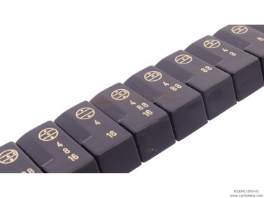 TASTINI REGISTRI SMUSSATI PLASTICA mm 18.2 X 38.8 X 13 LUCIDATI INCISI - KIT 11T 1B2N1A - MOD. 002 - NERI/ORO