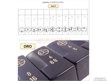 TASTINI REGISTRI SMUSSATI PLASTICA mm 18.2 X 38.8 X 13 LUCIDATI INCISI - KIT 11T 1B2N1A - MOD. 002 - NERI/ORO