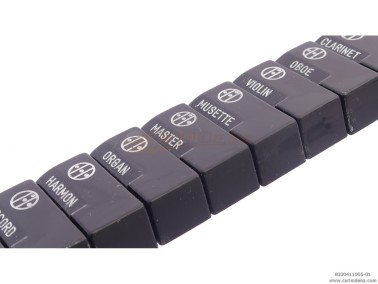 TASTINI REGISTRI SMUSSATI PLASTICA mm 18.2 X 38.8 X 13 LUCIDATI INCISI - KIT 11T 1B2N1A - MOD. 003 - NERI/ARGENTO