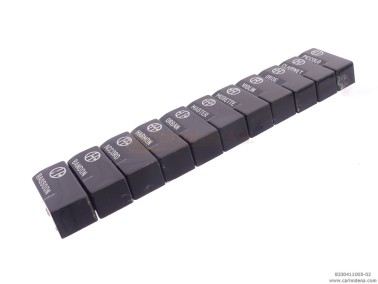 tastini registri smussati plastica mm 182 x 388 x 13 lucidati incisi  kit 11t 1b2n1a  mod 003  neriargento