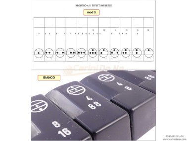 TASTINI REGISTRI SMUSSATI PLASTICA mm 18.2 X 38.8 X 13 LUCIDATI INCISI - KIT 11T 1B3N - MOD. 005 - NERI/BIANCO