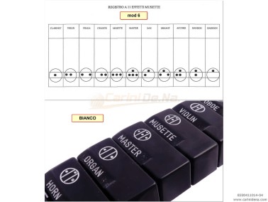 TASTINI REGISTRI SMUSSATI PLASTICA mm 18.2 X 38.8 X 13 LUCIDATI INCISI - KIT 11T 1B3N - MOD. 006 - NERI/BIANCO