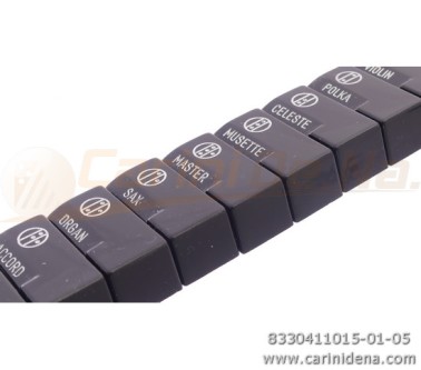 tastini registri smussati plastica mm 182 x 388 x 13 lucidati incisi  kit 11t 1b3n  mod 006  neriargento