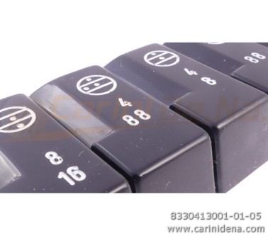 tastini registri smussati plastica mm 182 x 388 x 13 lucidati incisi  kit 13t 1b2n1a  mod 001  neribianco