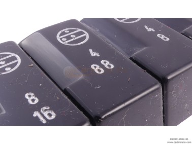 TASTINI REGISTRI SMUSSATI PLASTICA mm 18.2 X 38.8 X 13 LUCIDATI INCISI - KIT 13T 1B2N1A - MOD. 001 - NERI/ARGENTO