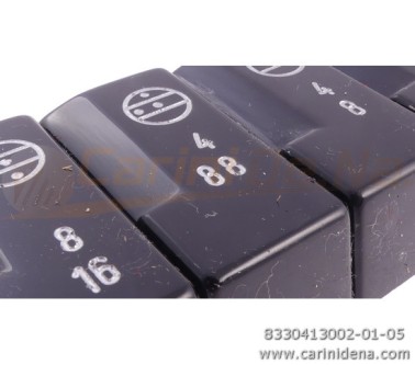 TASTINI REGISTRI SMUSSATI PLASTICA mm 18.2 X 38.8 X 13 LUCIDATI INCISI - KIT 13T 1B2N1A - MOD. 001 - NERI/ARGENTO