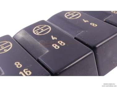 TASTINI REGISTRI SMUSSATI PLASTICA mm 18.2 X 38.8 X 13 LUCIDATI INCISI - KIT 13T 1B2N1A - MOD. 001 - NERI/ORO