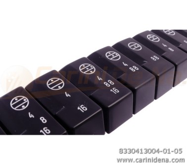 tastini registri smussati plastica mm 182 x 388 x 13 lucidati incisi  kit 13t 1b2n1a  mod 008  neribianco