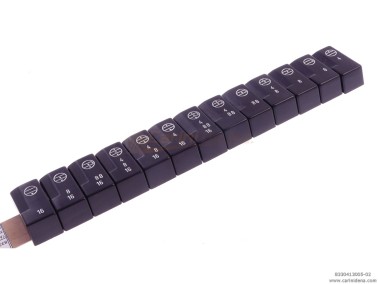 tastini registri smussati plastica mm 182 x 388 x 13 lucidati incisi  kit 13t 1b2n1a  mod 008  neriargento