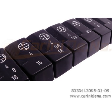 tastini registri smussati plastica mm 182 x 388 x 13 lucidati incisi  kit 13t 1b2n1a  mod 008  neriargento