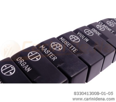 tastini registri smussati plastica mm 182 x 388 x 13 lucidati incisi  kit 13t 1b2n1a  mod 009  neriargento