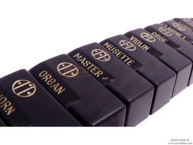 TASTINI REGISTRI SMUSSATI PLASTICA mm 18.2 X 38.8 X 13 LUCIDATI INCISI - KIT 13T 1B2N1A - MOD. 009 - NERI/ORO