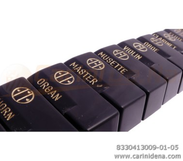 tastini registri smussati plastica mm 182 x 388 x 13 lucidati incisi  kit 13t 1b2n1a  mod 009  nerioro