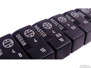 TASTINI REGISTRI SMUSSATI PLASTICA mm 18.2 X 38.8 X 13 LUCIDATI INCISI - KIT 13T 1B2N1A - MOD. 010 - NERI/BIANCO