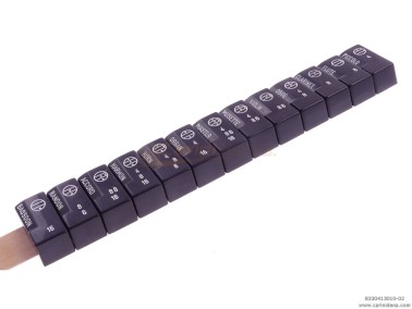 tastini registri smussati plastica mm 182 x 388 x 13 lucidati incisi  kit 13t 1b2n1a  mod 010  neribianco