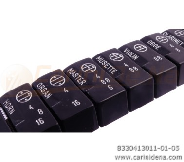 tastini registri smussati plastica mm 182 x 388 x 13 lucidati incisi  kit 13t 1b2n1a  mod 010  neriargento