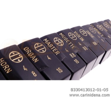 TASTINI REGISTRI SMUSSATI PLASTICA mm 18.2 X 38.8 X 13 LUCIDATI INCISI - KIT 13T 1B2N1A - MOD. 010 - NERI/ORO