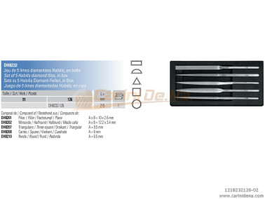 LIMA VALLORBE DH8232-126 KIT DIAMANTATE