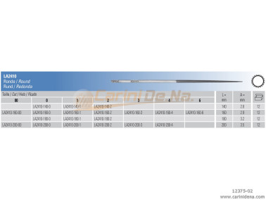 FILE VALLORBE LA2410-200-4 TONDINO