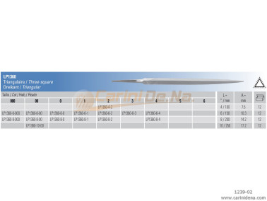 LIMA VALLORBE LP1360-6-2 TRIANGOLO