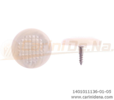 BUTTONS SCREW KNURLED D. 17 PEARL WHITE