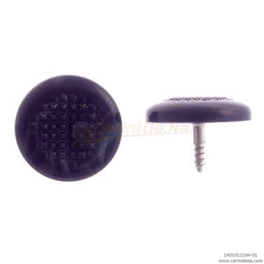 BUTTONS SCREW KNURLED D. 17 PEARL BLACK