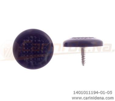 BUTTONS SCREW KNURLED D. 17 PEARL BLACK