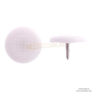 BUTTONS SCREW KNURLED D. 17 FULL WHITE