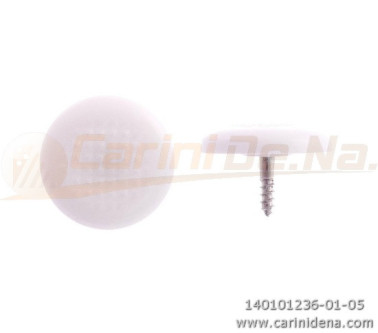 BUTTONS SCREW KNURLED D. 17 FULL WHITE