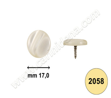 BUTTONS SCREW D. 17 IVORY