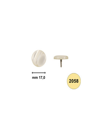BUTTONS SCREW D. 17 IVORY