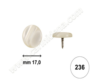 BUTTONS SCREW D. 17 FULL WHITE