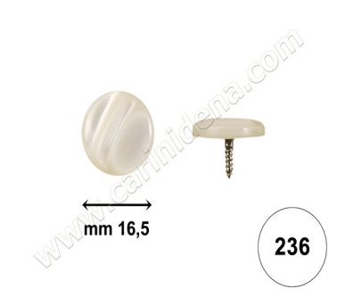 BUTTONS SCREW D. 16,5 FULL WHITE