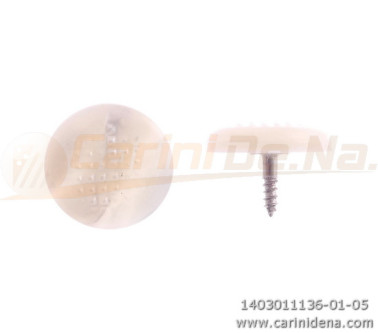 BUTTONS SCREW KNURLED D. 16 PEARL WHITE