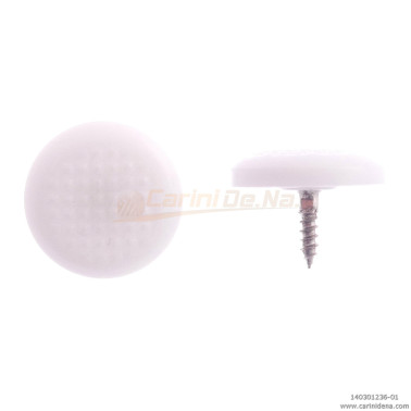 BUTTONS SCREW KNURLED D. 16 FULL WHITE