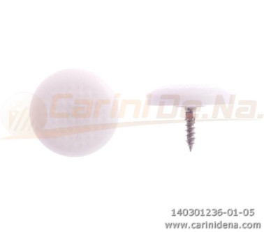 BUTTONS SCREW KNURLED D. 16 FULL WHITE