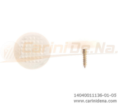 BUTTONS SCREW KNURLED D. 15 FLAT PEARL WHITE