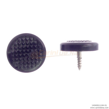 BUTTONS SCREW KNURLED D. 15 FLAT PEARL BLACK