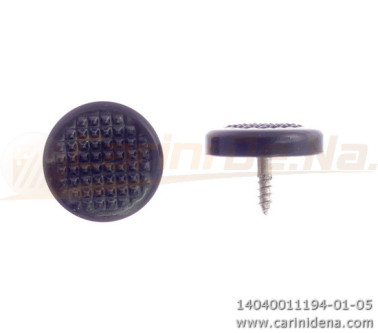 BUTTONS SCREW KNURLED D. 15 FLAT PEARL BLACK