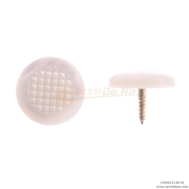 BUTTONS SCREW KNURLED D. 15 PEARL WHITE