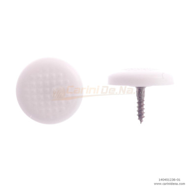 BUTTONS SCREW KNURLED D. 15 FULL WHITE