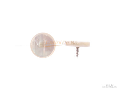 BUTTONS SCREW D. 15 FLAT PEARL WHITE/B