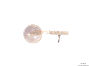 BUTTONS SCREW D. 15 FLAT PEARL WHITE/B