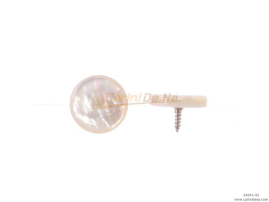 BUTTONS SCREW D. 15 FLAT PEARL WHITE/B