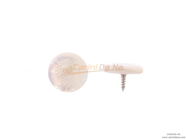 BUTTONS SCREW KNURLED D. 15 FLAT PEARL WHITE/B