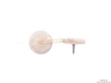 BUTTONS SCREW KNURLED D. 15 FLAT PEARL WHITE/B